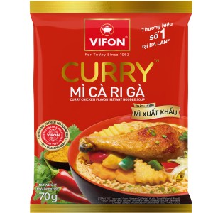 Thùng 24 gói Mì ăn liền Cà ri gà xuất khẩu, gói 70g, thương hiệu Vifon