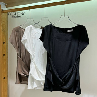  Áo vạt chéo lụa tơ trượt BIGSIZE  55-80KG  QAK06 -  BY DUONG BIGSIZE  