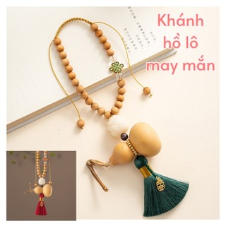 Khánh Hồ Lô Treo Gương Xe Ô Tô - Dây Tua Rua Đỏ Mang Lại May Mắn Tài Lộc Cho Chủ Xe - Mộc Lan Car