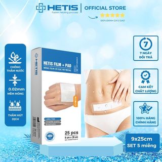 Miếng dán hút dịch vô trùng sau mổ chống thấm nước Hetis Film Pad (1 miếng)