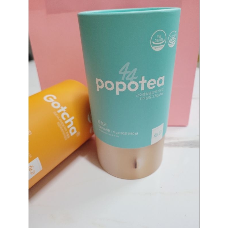 Viên uống/trà giảm cân Gotcha fit vs Popotea