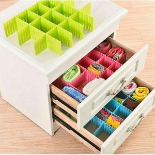 Combo 4 Tấm Vách Chia Ngăn Tủ . Bộ 4 vách chia ngăn kéo tủ thông minh bằng nhựa