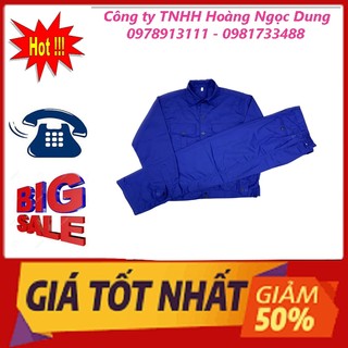 Quần áo bảo hộ lao động vải kaki loại 1 màu xanh dương. đồng phục bảo hộ lao động