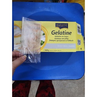 [Lẻ 10 Lá] Lá Gelatin (dùng cho thực phẩm) [Germany] GELITA Silver Gelatine Leaf (als-hk)