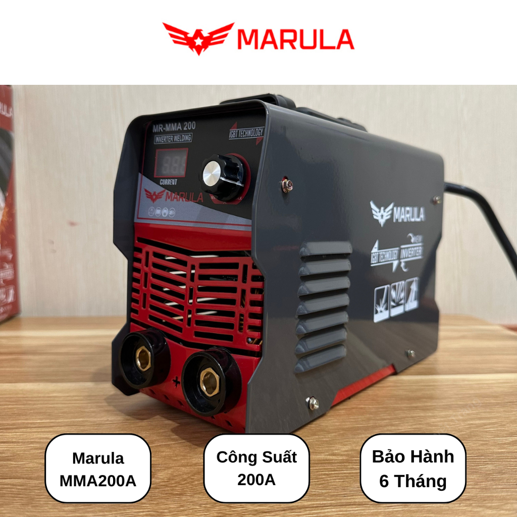 Máy Hàn Điện Tử Mini, Máy Hàn Gia Đình Marula MMA 200 Hàn Chuyên Que 2.5 Chính Hãng Marula