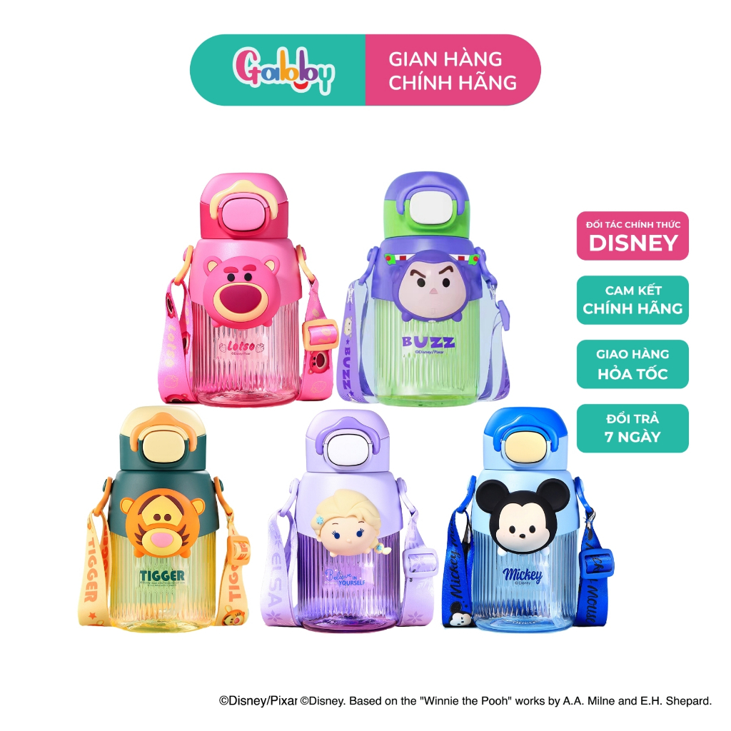 Bình Nước Nhựa Oasis Park WD-4509 Nhân Vật Hoạt Hình Disney 580ml (Elsa/ Mickey/ Minnie/ Buzz Light Year)