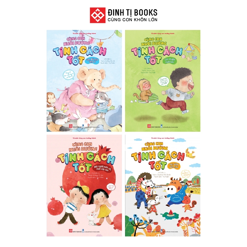 Sách - Combo (4T): Cùng con nuôi dưỡng tính cách tốt cho bé 3-9 tuổi - Đinh Tị Books