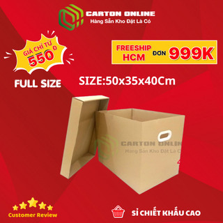  Thùng Carton Đựng Hồ Sơ 50x35x40 Cm Cứng Cáp Tiện Dụng - Cartononline 
