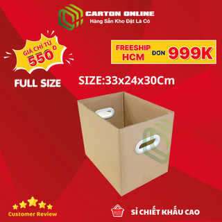 Thùng Carton Đựng Hồ Sơ 33x24x30 Tiện Lợi, Giá Siêu Rẻ - Cartononline