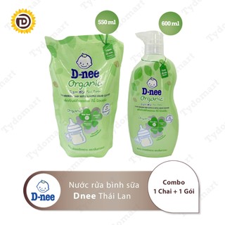 Nước rửa bình sữa, rau củ dnee organic thái lan 550ml - 600ml an toàn, tiện lợi