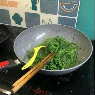 Chảo vân đá 32cm nấu được trên mọi loại bếp (ảnh thật)