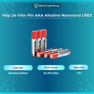 Hộp 24 viên pin aaa nanorand super alkaline giá tốt - pin 3a vỉ 2 viên chính hãng - pin tiểu aaa lỗi 1-1 trong 7 ngày