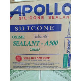 Silicon APOLLO, Silicon Homey A500 trắng sữa(Chống thấm, chống nước, chống dột, dán kính, dán gỗ, dán tường)