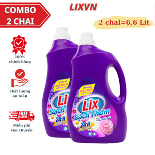 Combo 2 chai nước giặt Lix lưu hương 24h, giặt tay giặt máy lưu hương 24h thơm ngát -LIXVN
