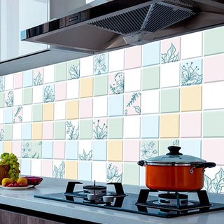 Decal dán bếp tráng nhôm cách nhiệt - Hoa lá Ô