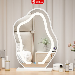 Gương để bàn trang điểm đèn led hình đám mây decor phòng cực đẹp Sohja - Gp294