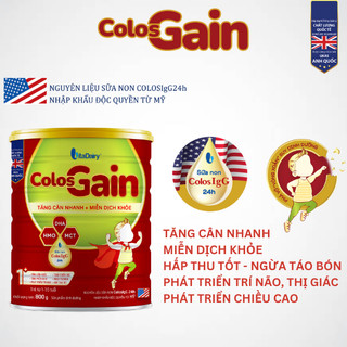[Có mã QR tích điểm] Sữa bột Colos Gain 1+ 800gr (Date mới)