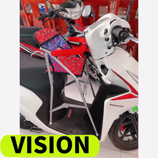  Ghế đi xe vision cho bé  vòng bảo hiểm ,GHẾ GA XẾP SẮT SƠN TĨNH ĐIỆN GẤP GỌN 