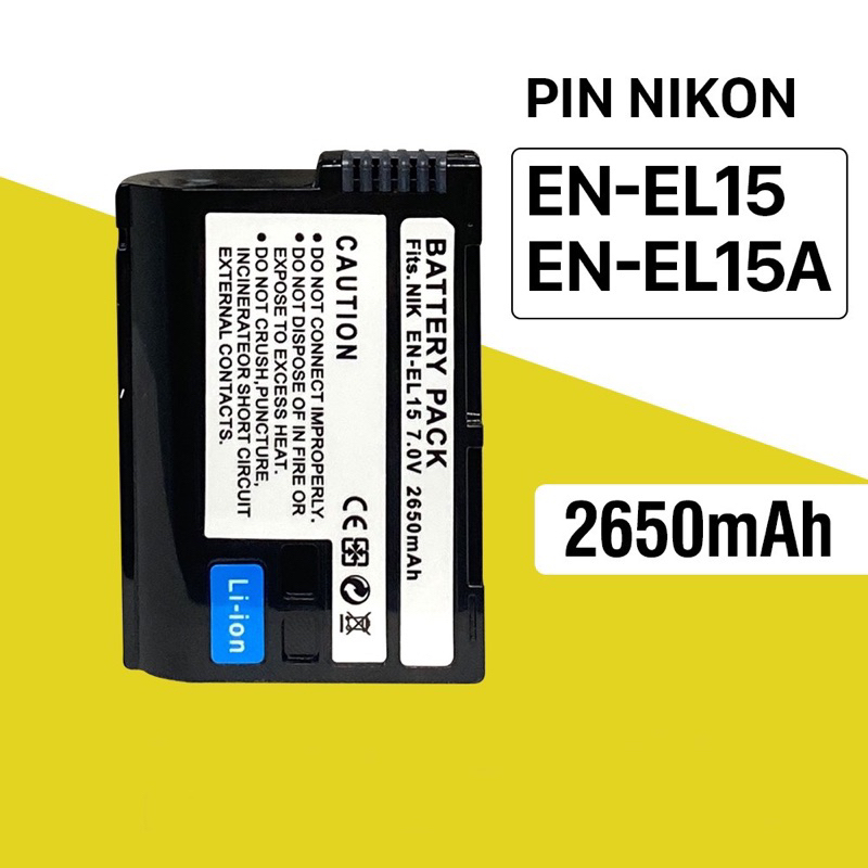 [ Freeship ] Bộ Pin Sạc EN-EL15 EN-EL15A cho Nikon D500 D600 D610 D750 D800 D810 D810A D850 D7100...