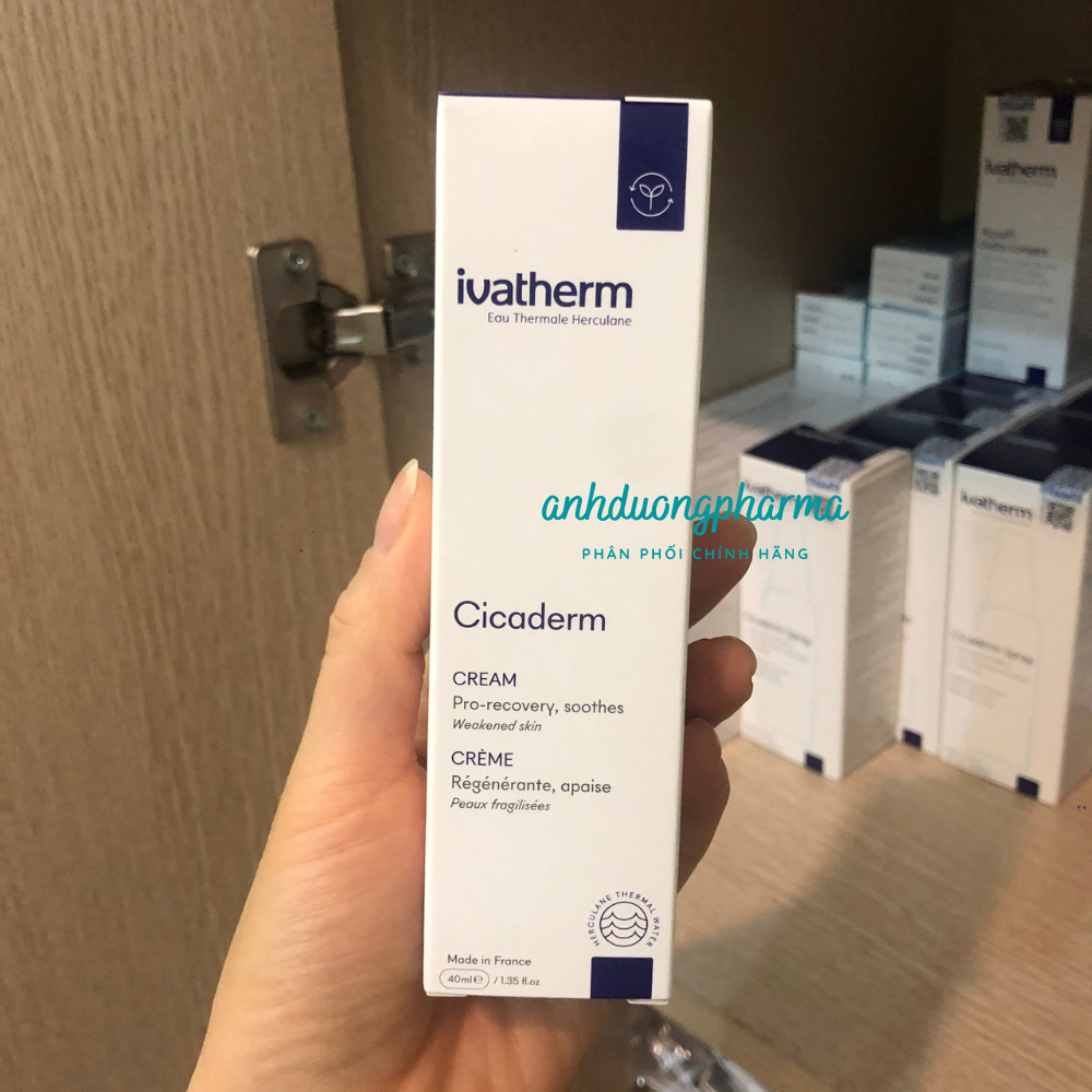 Kem Dưỡng Phục Hồi Da Cicaderm IVATHERM Làm Lành Tổn Thương, Ngăn Ngừa Hình Thành Sẹo - Tuýp 40ml