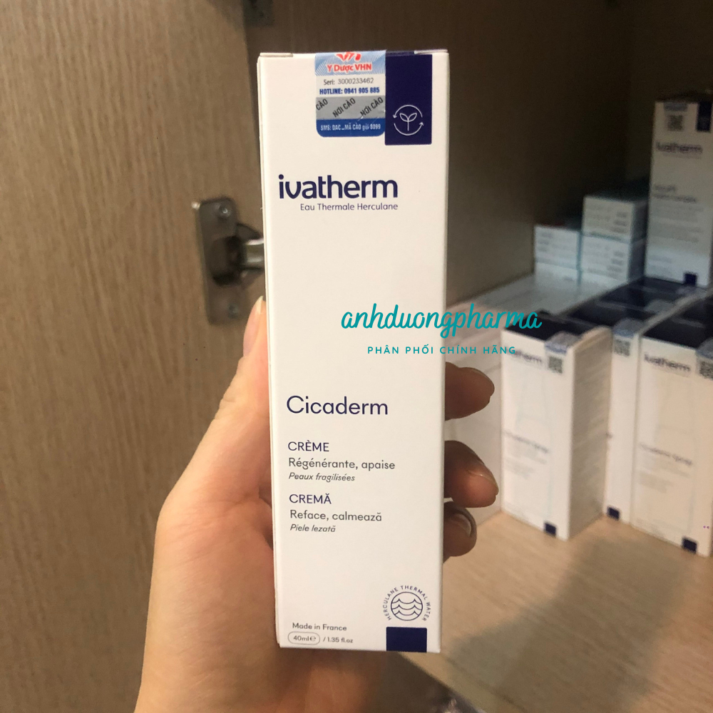 Kem Dưỡng Phục Hồi Da Cicaderm IVATHERM Làm Lành Tổn Thương, Ngăn Ngừa Hình Thành Sẹo - Tuýp 40ml