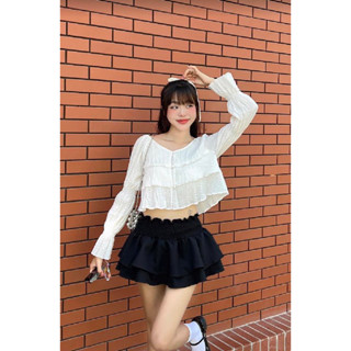 Chân váy bèo nhún 2 tầng có quần bí phồng Gemma