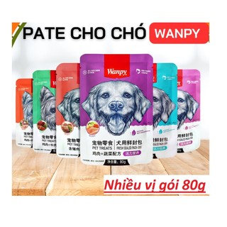 Pate cho chó Wanpy dạng gói 80g nhiều vị