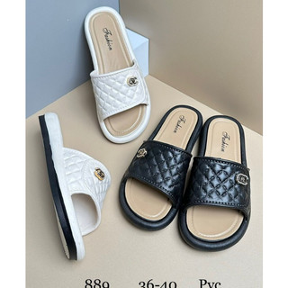 Dép nữ quai ngang đế cao su déo nữ đế 3cm