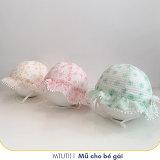 Mũ vành cho bé nhiều kiểu hoạ tiết màu đáng yêu, MTUTI1