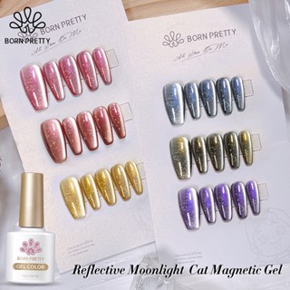 BORN PRETTY Sơn Mắt Mèo Kim Cương Nhũ Flash Gel Sơn Móng Tay Mắt Mèo ánh Sơn Gel 10ml