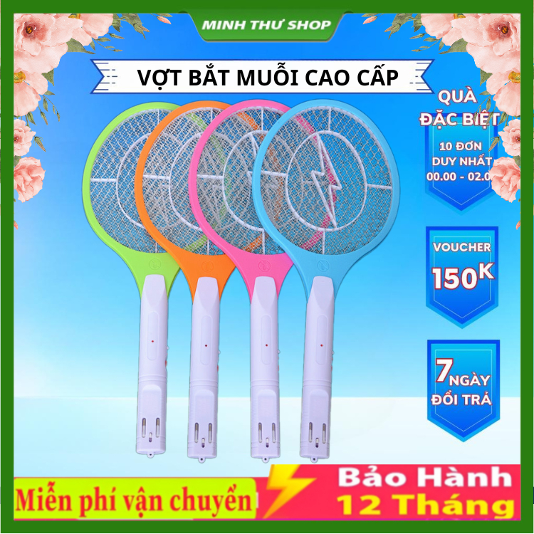 Vợt muỗi giá rẻ, vợt bắt muỗi G8 có đè led siêu sáng, pin sạc siêu bền , bảo hành 12 tháng