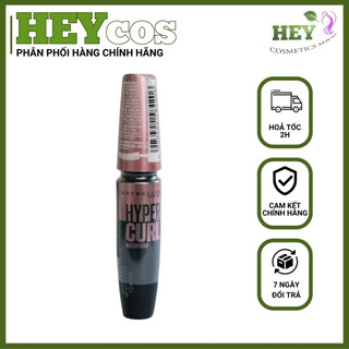 Mascara Dài Mi và Cong Mi Maybelline New York Hyper Curl Waterproof Chuốt Mi Đen 9.2ml | HEYCOS