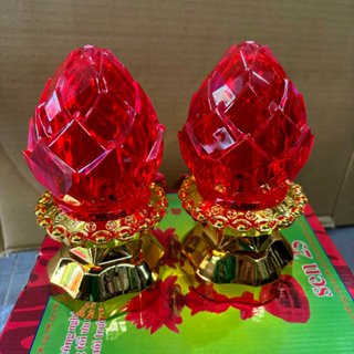 Cặp đèn bàn thờ búp sen thơm - Đèn thờ led siêu bền, ĐÈN LED SÁNG MÀU ĐỎ, TRANG TRÍ BÀN THỜ, GIA TIÊN