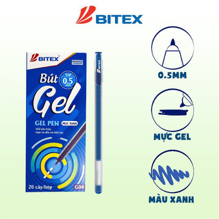 Bút gel bitex xanh,đỏ,đen