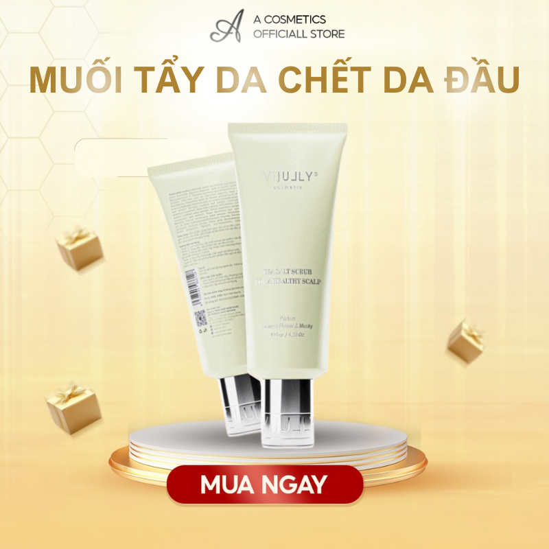 Muối tẩy tế bào chết da đầu, làm sạch da đầu dành cho tóc thường Vi Jully 120gr