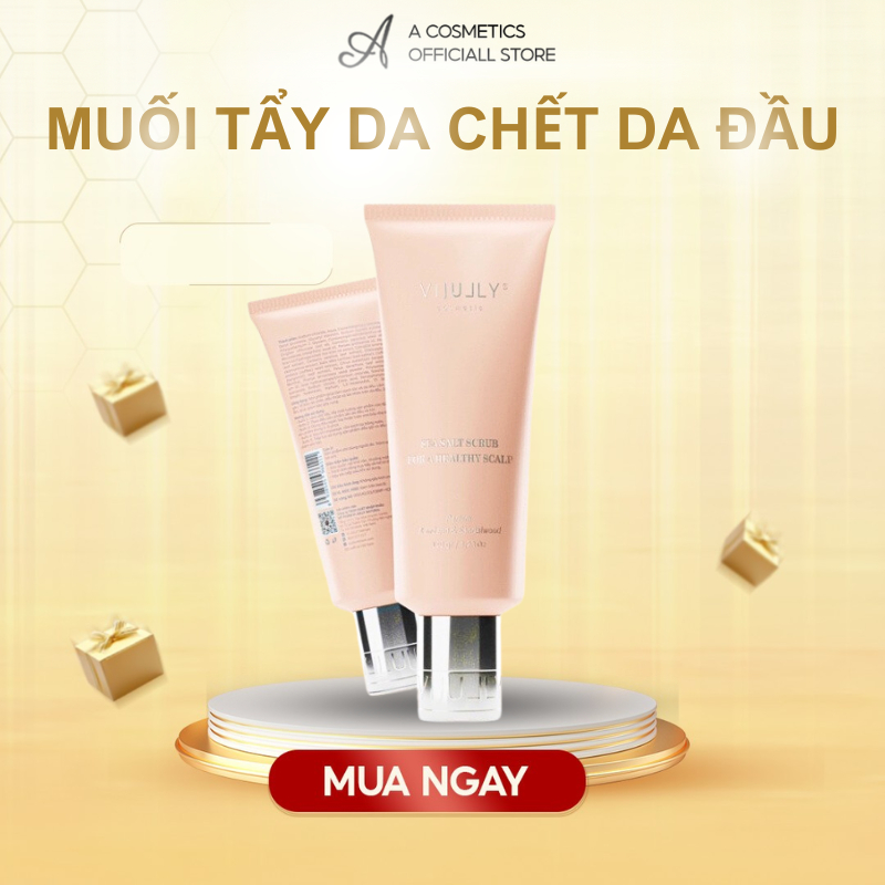 Muối tẩy tế bào chết da đầu, làm sạch da đầu dành cho tóc nhuộm Vi Jully 120gr
