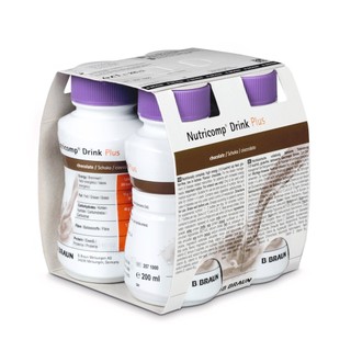 Sữa dinh dưỡng NUTRICOMP® DRINK PLUS CHOCOLATE 200ML (Vị sôcôla)(lốc 4 chai) (hsd:14/07/2026)
