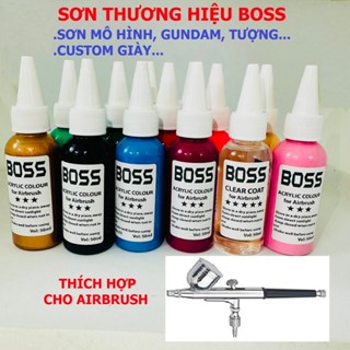Sơn Acrylic mô hình, sơn giày vải BOSS airbrush chất lượng cao