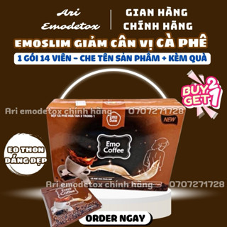 [Emoslim Chính Hãng] Emo Coffee Giảm Cân Thơm Ngon, Dễ Uống/ Kèm Quà Tặng/ Ari Emodetox Chính Hãng