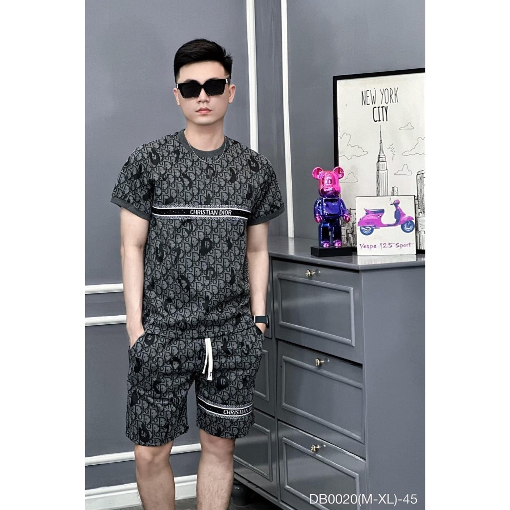 Bộ quần áo nam umi hàn quốc GC BBR LV thêu cực chất cho mùa hè hàng in thêu logo, hàng đẹp