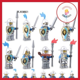 Hiệp sĩ Sư Tử Xanh Đồ Chơi Lắp Ráp Hiệp sĩ Trung cổ kèm phụ kiện như hình