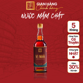 Vị Nhà độ đạm 40N chai thủy tinh 500ml, nước mắm Phú Quốc, nước mắm cá cơm theo công thức cổ truyền