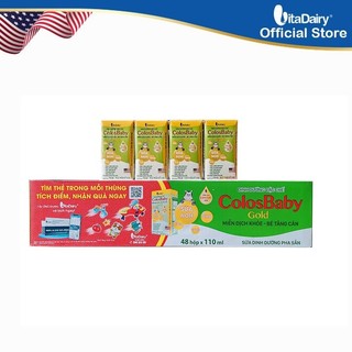 Thùng 48 hộp Sữa bột pha sẵn Colosbaby Gold 110ml [Date 2025]