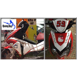 Tem trùm air blade đỏ đen đời 2011, độ team trùm ab dán phủ dàn áo xe đen đỏ rẻ đẹp