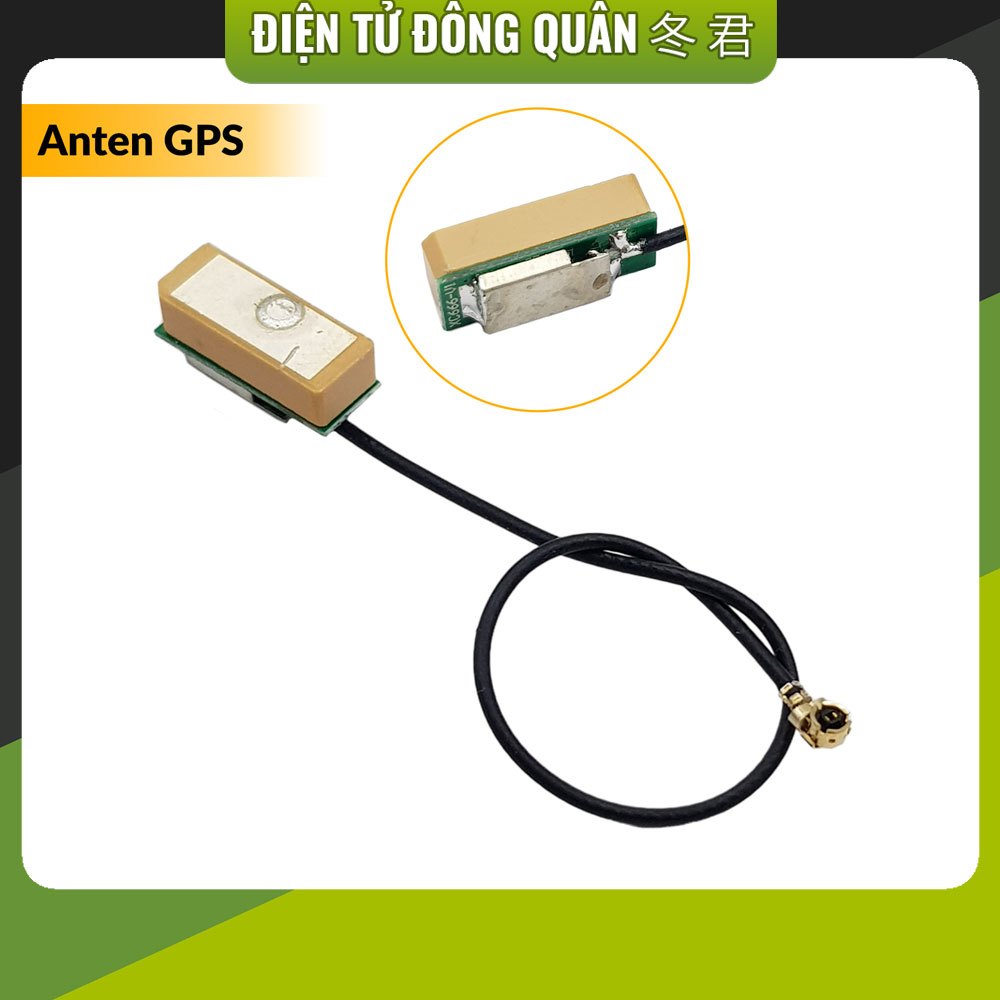[HCM]  Anten GPS 1575 / 1561 MHz, Anten gốm mini 28dBi BD+GPS 16x6x6mm