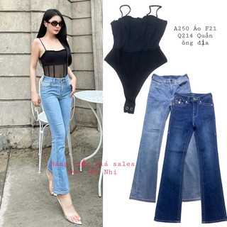 Quần jeans ống loe Ông địa