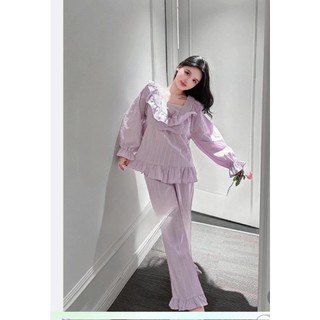 Bộ đồ ngủ thô đũi tím hottrend bánh bèo mocmien 359 - hàng có sẵn