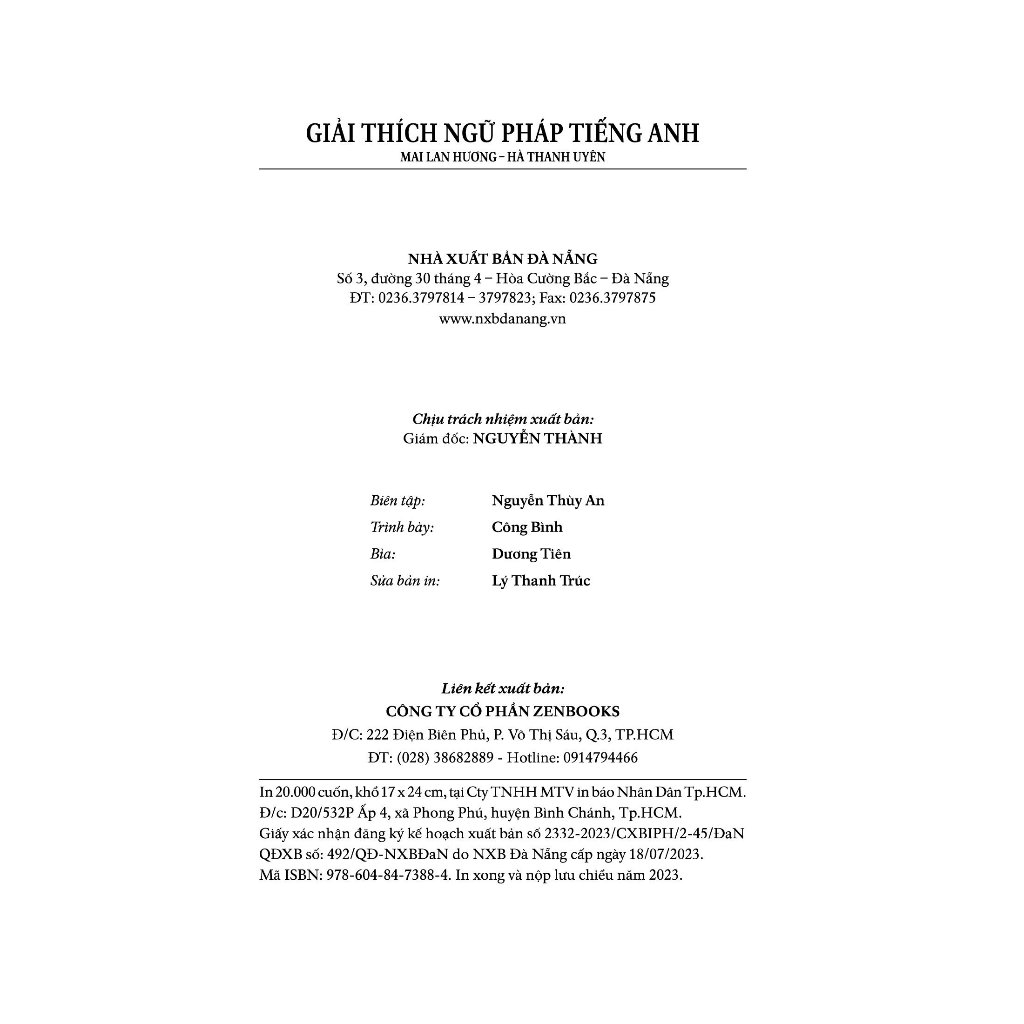 Sách - Giải Thích Ngữ Pháp Tiếng Anh - Mai Lan Hương (Tái Bản 2023) | BigBuy360 - bigbuy360.vn