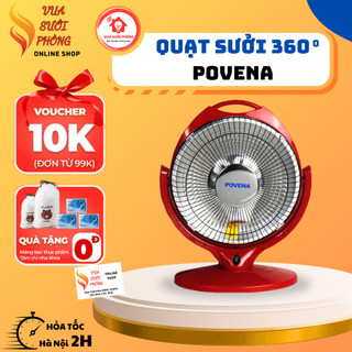 Quạt sưởi halogen chefman | povena pvn-sh28 công suất 700w, 2 chế độ sưởi, bảo hành 12 tháng