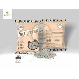 Cát đất sét EU Litter 4kg có 2 mùi cafe và bạc hà
